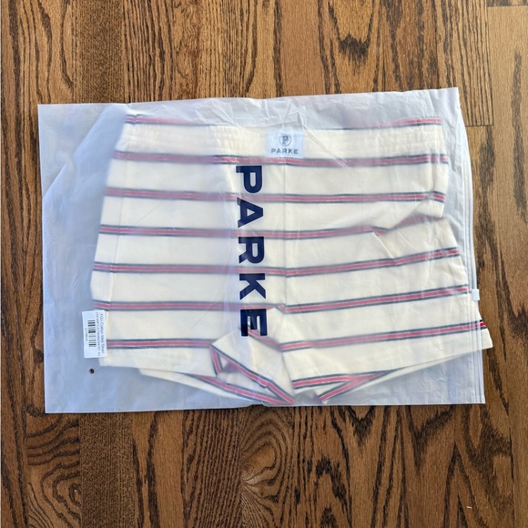 NWT Parke Cotton Mini Short Firecracker Stripe sz XS - Picture 2 of 3